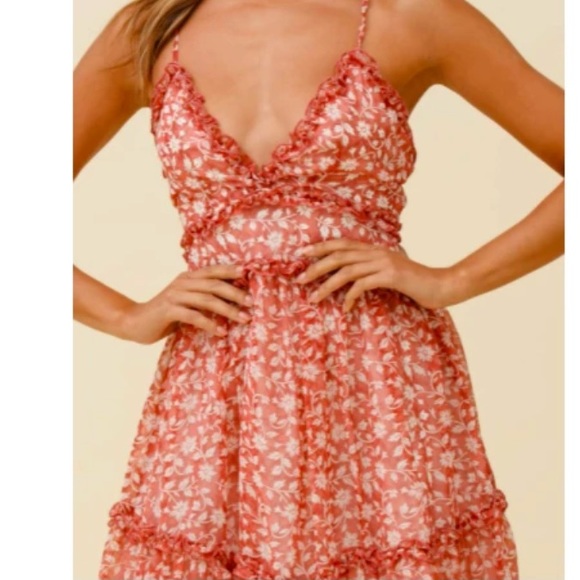 Midi floral dress - Picture 3 of 4